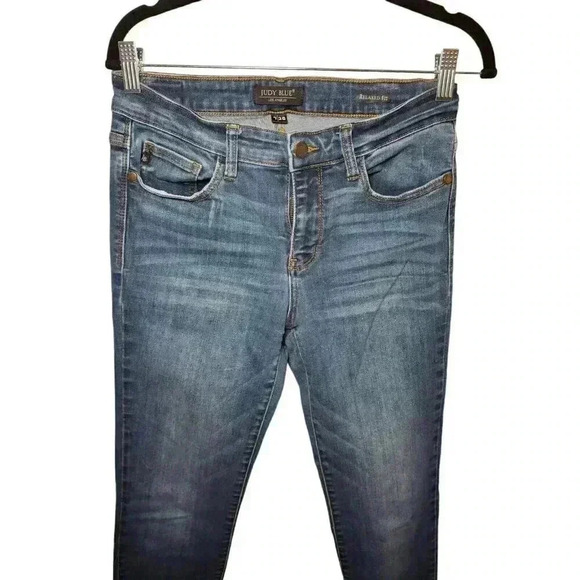 Judy Blue Women's Straight Fit Jeans Size 7/28 Blue Stretch Medium - Picture 2 of 9